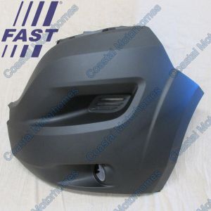 Fits Fiat Ducato Boxer Relay Left Front Bumper Corner With Spot Black (17-On)