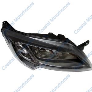 Fits Fiat Ducato Peugeot Boxer Citroen Relay Right Headlight Black With DRL 14on