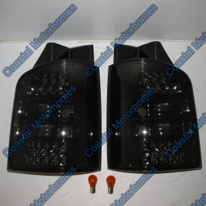 Fits VW Volkswagen Transporter/Caravelle T5 LED Smoked Rear Lights Pair 2003-2010